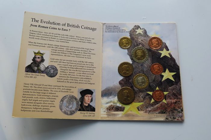 United Kingdom euro Patten coins set 2002
