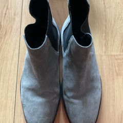 Ladies River Island Grey Leather Boots Size 7