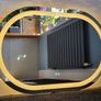 LED Bathroom Mirror Speakers Antifog Bright Light Image 2