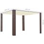Gazebo with Roof Poly Rattan 300x300x200 cm Brown and Cream Image 2
