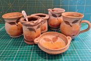 Casual farmhouse 6 piece Tea for Two set