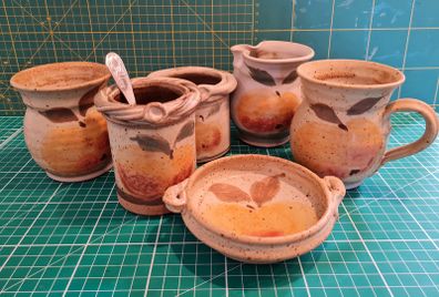 Casual farmhouse 6 piece Tea for Two set