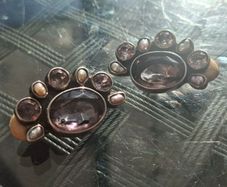 Beautiful pair of Vintage Sterling Silver clip-on Earrings