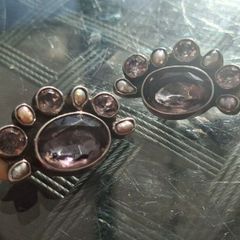 Beautiful pair of Vintage Sterling Silver clip-on Earrings