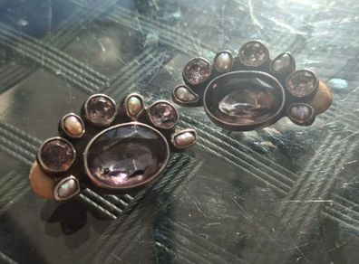 Beautiful pair of Vintage Sterling Silver clip-on Earrings