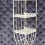 Bathroom Shelf Country Style White Standing Shelf Metal Shelf Antique Bathroom Cabinet Image 4