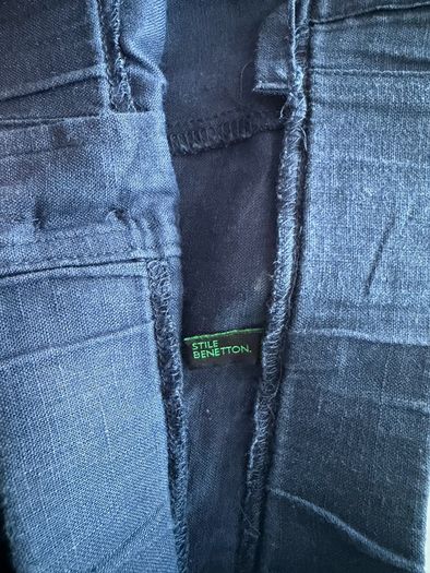 Navy dress, brand: United Colors of Benetton, fabric: linen, size: small