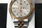 Rado Purple Horse Silver Dial Day Date Overhauled Automatic Watch 36MM SteelGold