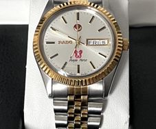 Rado Purple Horse Silver Dial Day Date Overhauled Automatic Watch 36MM SteelGold