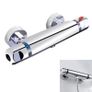 Full set Thermostatic Exposed Bar Shower Mixer Valve Tap Chrome Bottom 1/2" Outlet Image 2
