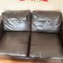 Free faux leather black 2 seater sofa Image 2