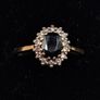 Vintage 9 ct gold sapphire and diamonds ring Image 2