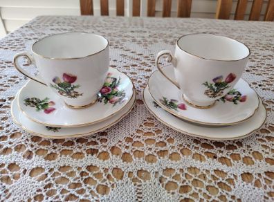 2x Royal Grafton Antique tea set