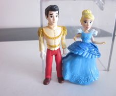 Disney Princess Cinderella and Prince Charming Collectible small dolls.