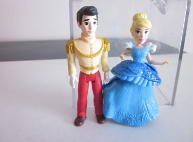 Disney Princess Cinderella and Prince Charming Collectible small dolls.
