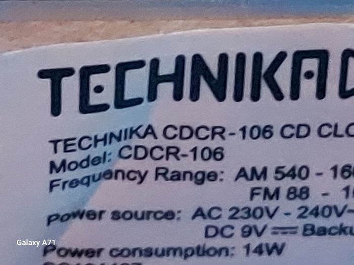 Technika CDCR-106 Alarm Clock Radio Vintage Tested Working Nice Condition