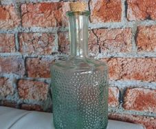 decorative green glass bottle