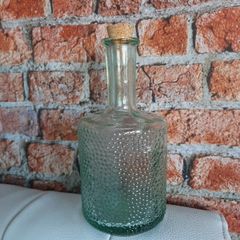 decorative green glass bottle
