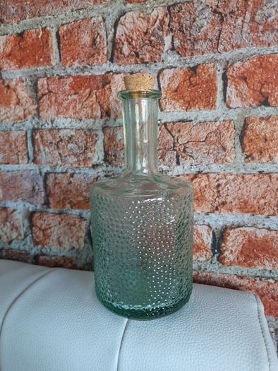 decorative green glass bottle