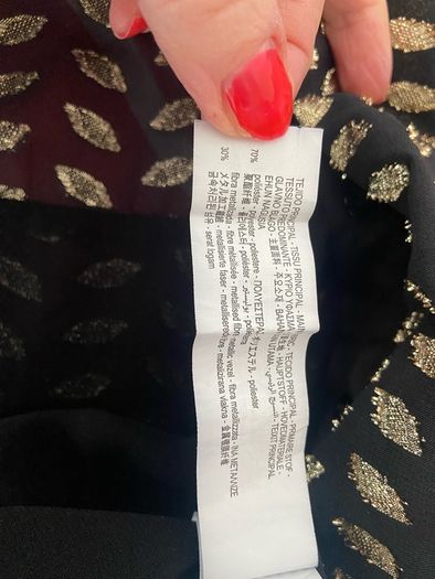 Amazing Zara black and gold long print dress XS