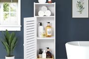 Waterproof Bathroom Cabinets, Storage Accessories Floor Standing Cabinet for Bathroom,Furniture for Bedroom Kitchen Hallway,Storage Cupboard Unit with Daily use Layer 80x20x24cm