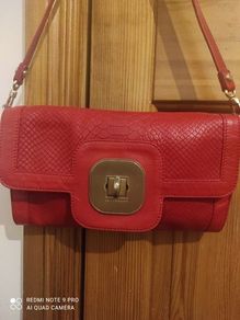 Genuine Longchamp 100% leather red shoulder bag