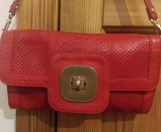 Genuine Longchamp 100% leather red shoulder bag