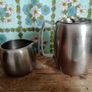 Old Hall,  Stainless steel, vintage teapot and jug Image 4