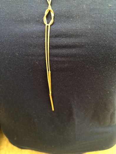 Long gold tone necklace