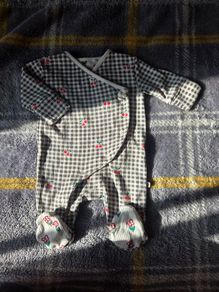 Upto1month, Next Wrap-Style Cherry Sleepsuit