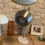 Brush nickel globe lamp with marble base Image 9