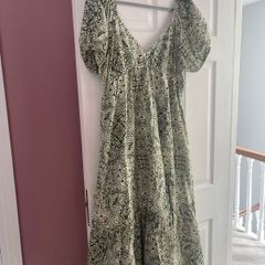 Brand new no tags Primark Green & White Midi Dress UK 14
