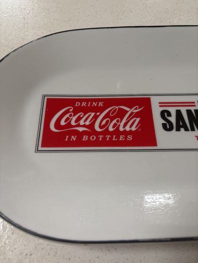 Coca - Cola porcelain Rectangular Plate - 32 cm by 18 cm- excellent condition
