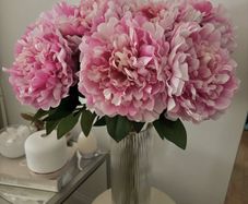 BNWT Paul Costello artificial peony stem decorative flowers_ home decor