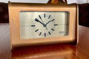 Vintage Working Post Modern Staiger Chrometron Gilt Metal Quartz 1970s
