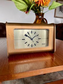 Vintage Working Post Modern Staiger Chrometron Gilt Metal Quartz 1970s