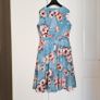 Marks & Spencer Blue Pink Floral Damask Sleeveless A-Line Skater Dress 14UK/42EU Image 2