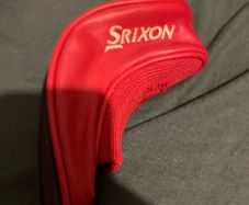 Red srixon Z 3 wood, golf driver cover