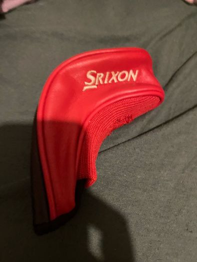 Red srixon Z 3 wood, golf driver cover