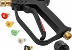 4000PSI High Pressure Washer Gun with 5 Water nozzle Tip, Cleaner Gun Car Wash Water Gun for Car Cleaning (M22 14MM Hose Connector & Karcher Quick connector)