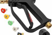 4000PSI High Pressure Washer Gun with 5 Water nozzle Tip, Cleaner Gun Car Wash Water Gun for Car Cleaning (M22 14MM Hose Connector &amp; Karcher Quick connector)