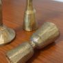 Fabulous Set of Three Jahi Brushed Gold Brass Candlesticks/Candleholders by the Ethical Lifestyle Brand Nkuku, Brand New with Tags Image 8