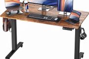 NEW SALE | Height Adjustable Electric Standing Desk - 100x60 cm Stand Up Table Desk Thick Splice Board, Smart Control Panel 3 Memory Heights, Anti-Collision System, Sit Stand Desk for Home Office