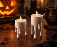 Set 3/12euro or 6/20euro Candles Dripping LED Halloween Decoration