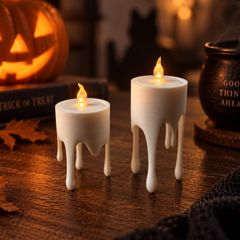 Set 3/12euro or 6/20euro Candles Dripping LED Halloween Decoration
