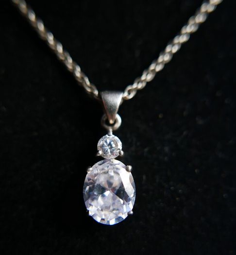 Vintage Sterling Silver 925 Pendant Necklace length 18" - 4,4g