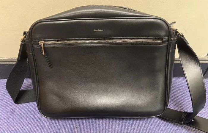 Paul Smith Accessories Men's City Embossed Cross Body Bag - Black Leather