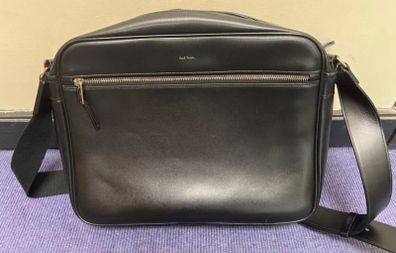 Paul Smith Accessories Men's City Embossed Cross Body Bag - Black Leather