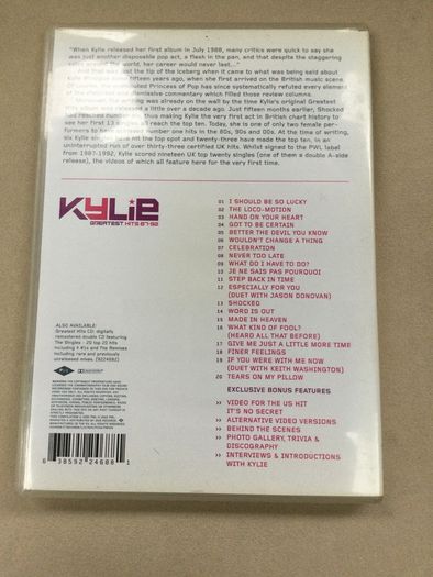kylie minogue greatest hits dvd rare versions and extras
