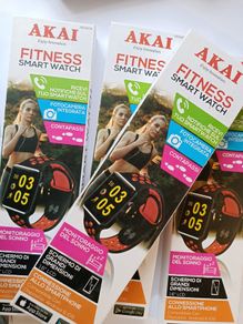 Four Akai fitness smart watches (no batteries)